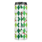 ゴルファーアーガイルパターン(の模様が)あるモノグラム タンブラー (裏面)