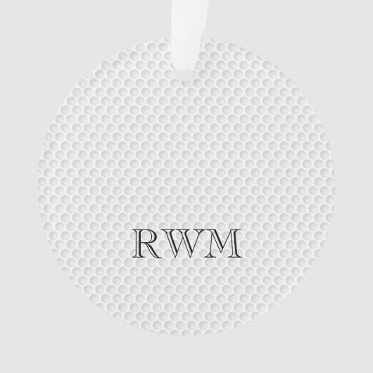 ゴルファーイニシャルゴルフ記念オーナメントボール オーナメント (正面)