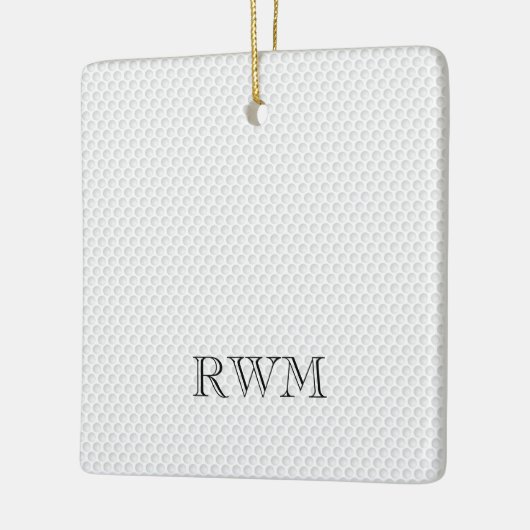 ゴルファーイニシャルPHOTOゴルフボール記念キープサケ セラミックオーナメント (左)