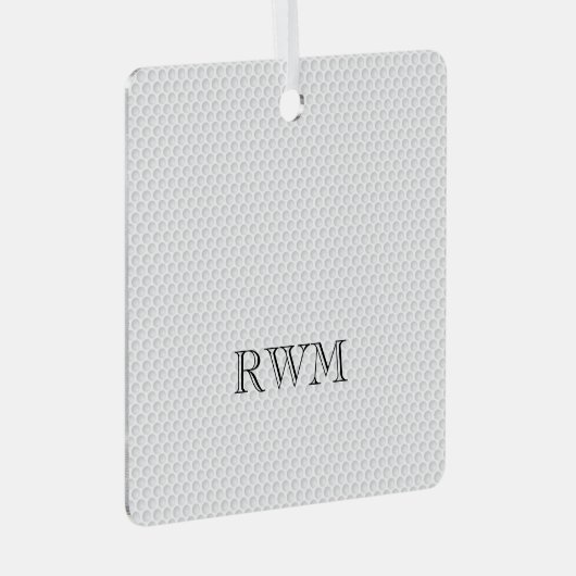 ゴルファーイニシャルPHOTOゴルフメモリアル記念 メタルオーナメント (正面右)