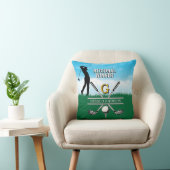 ゴルファーカスタマイズモノグラムデザイン クッション (椅子)