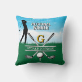 ゴルファーカスタマイズモノグラムデザイン クッション (裏面)