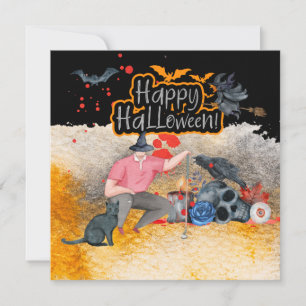 ゴルファーカード用ゴルフハロウィンデー カード