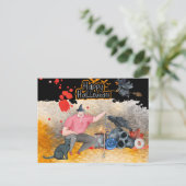 ゴルファーカード用ゴルフハロウィンデー ポストカード (スタンド正面)