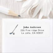 ゴルファーゴルフクラブ及びボール差出人住所 ラベル (インサイチュ)