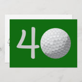 ゴルファーゴルフゴルフ40歳誕生日招待状 招待状 (正面/裏面)