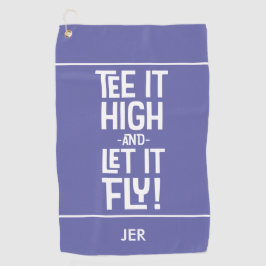 ゴルファーゴルフティーユーモアおもしろいモノグラムペリウィンクルかわいい ゴルフタオル