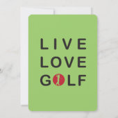 ゴルファーゴルフボールと30歳の誕生日フラグ 招待状 (裏面)