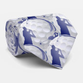 ゴルファーゴルフボールブルーシェーズ ネクタイ (ロール)