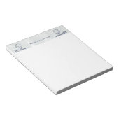 ゴルファーゴルフボールレトロモノグラム名 ノートパッド (アングル)