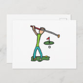 ゴルファーゴルフ ポストカード (正面/裏面)