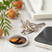 ゴルファーサンセットカスタムモノグラムキーチェーン キーホルダー (側面)