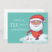 ゴルファーサンタクロース ポストカード (正面/裏面)