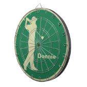ゴルファースイングクラブグリーンカキゴルフパーソナライズされたァー ダーツボード (正面右)