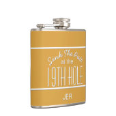 ゴルファースポーツゴルフコース引用文クラシックおもしろいイエロー フラスク (右)