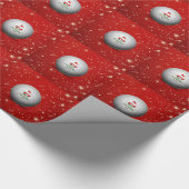 ゴルファーズのフェスティバルクリスマスデザイン – サンタだ！ ラッピングペーパー (角)