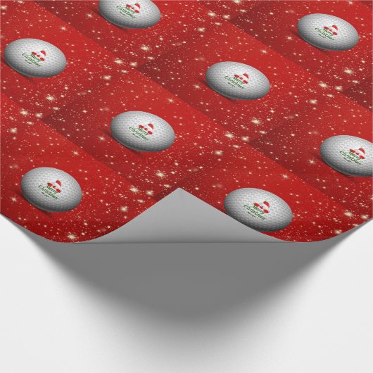 ゴルファーズのフェスティバルクリスマスデザイン – サンタだ！ ラッピングペーパー (角)