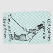 「ゴルファーズ·ネバー·ダイ」おもしろい ゴルフタオル (横)