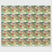 ゴルファーテキサス州誕生日パーティーのコース ラッピングペーパー (フラット)