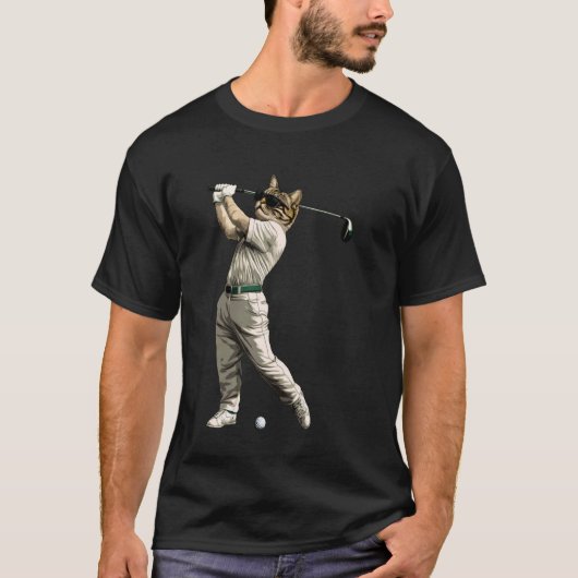ゴルファーネコ Tシャツ (正面)