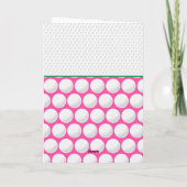 ゴルファーハッピーバースデー自身のメッセージピンクゴモダンルフ シーズンカード (裏面)