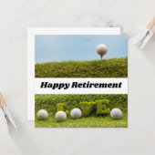 ゴルファーハッピーリタイアメントゴルフボールと恋 カード (正面/裏面インサイチュ)
