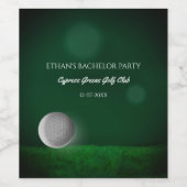 ゴルファーバチュラーパーティグリーンゴルフボールゴルフコース ワインラベル (シングルラベル)