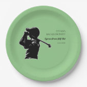 ゴルファーバチュラーパーティゴルフクラシックトリップスタイリッシュ ペーパープレート (正面)