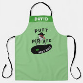 ゴルファーパパギフトパーソナライズされたゴルフ海賊シェフ エプロン (正面)