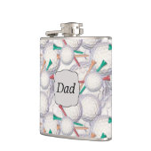 ゴルファーパパゴルフボールパターン フラスク (左)