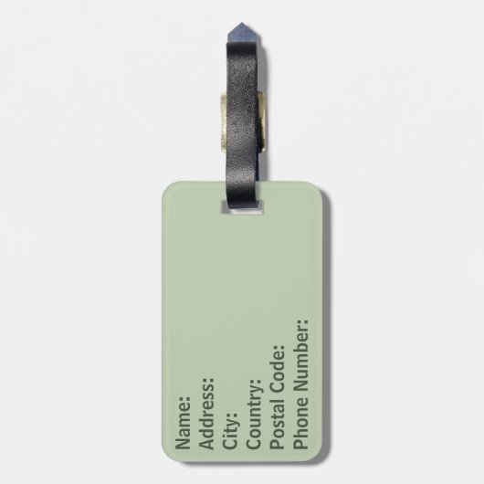 ゴルファーパーソナライズされたとのゴルフクラブモノグラムデザイン ラゲッジタグ (裏面縦)