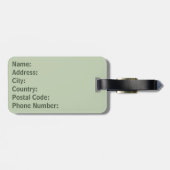 ゴルファーパーソナライズされたとのゴルフクラブモノグラムデザイン ラゲッジタグ (裏面横)