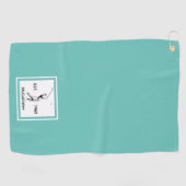 ゴルファーパーソナライズされたの名前と年 ゴルフタオル (横)