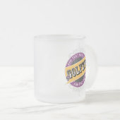 ゴルファーパーソナライズされたの曇りガラス製マグカップ フロストグラスマグカップ (正面右)