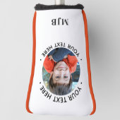 ゴルファーパーソナライズされたカスタムフォトパターモノグラム ゴルフヘッドカバー (回転90)