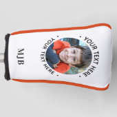 ゴルファーパーソナライズされたカスタムフォトパターモノグラム ゴルフヘッドカバー (正面)