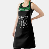 ゴルファーパーソナライズされたグリルBBQシェフメンズウィメンズ エプロン (インサイチュ)