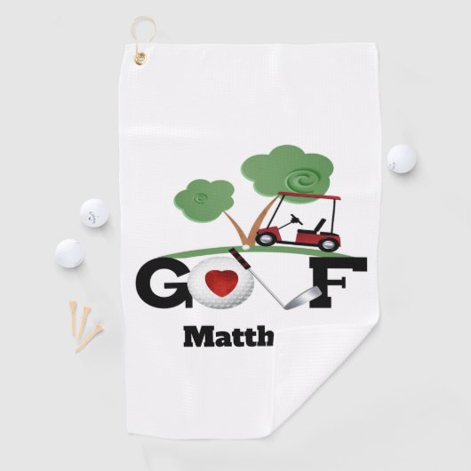 ゴルファーパーソナライズされたズゴルフカート ゴルフタオル (インサイチュ)