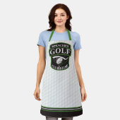ゴルファープロゴルフプレーヤークラブクラブクラブクラブハウスパーソナライズされた エプロン (着用した状態)
