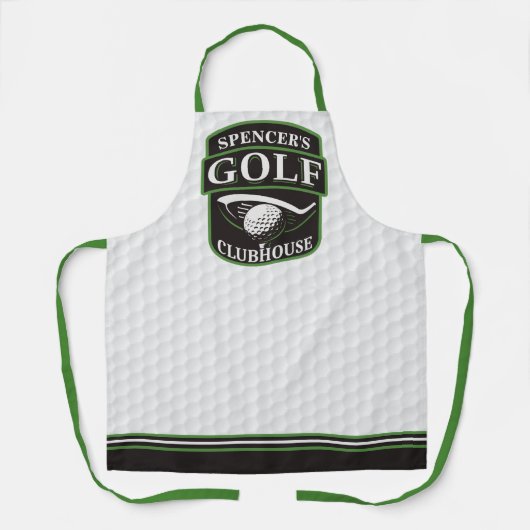 ゴルファープロゴルフプレーヤークラブクラブクラブクラブハウスパーソナライズされた エプロン (正面)