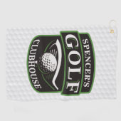 ゴルファープロゴルフプレーヤークラブクラブクラブクラブハウスパーソナライズされた ゴルフタオル (横)