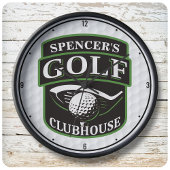 ゴルファープロゴルフプレーヤークラブクラブクラブクラブハウスパーソナライズされた ラージ壁時計
