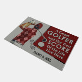 ゴルファーホームドアマット、おもしろいゴルフプレーヤー引用文 ドアマット (アングル)