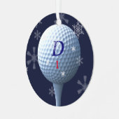 ゴルファーモダンゴメリールフマスハッピーニュースイングゴルフ メタルオーナメント (正面左)