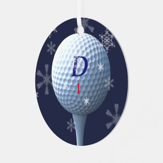 ゴルファーモダンゴメリールフマスハッピーニュースイングゴルフ メタルオーナメント (正面左)