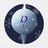 ゴルファーモダンゴメリールフマスハッピーニュースイングゴルフ メタルオーナメント (正面)