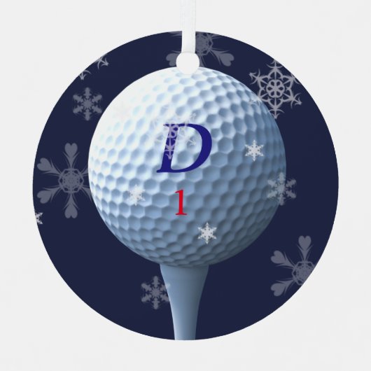 ゴルファーモダンゴメリールフマスハッピーニュースイングゴルフ メタルオーナメント (正面)