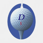 ゴルファーモダンゴメリールフマパーソナライズされた メタルオーナメント (正面)