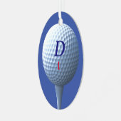 ゴルファーモダンゴメリールフマパーソナライズされた メタルオーナメント (正面左)