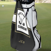 ゴルファーモダンゴルフモノグラムプロスポーツブラック金ゴールド ゴルフタオル